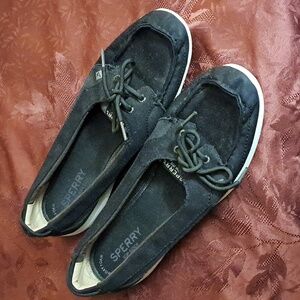 Women's Sperry Black Slip On Boat Shoes Size : 11